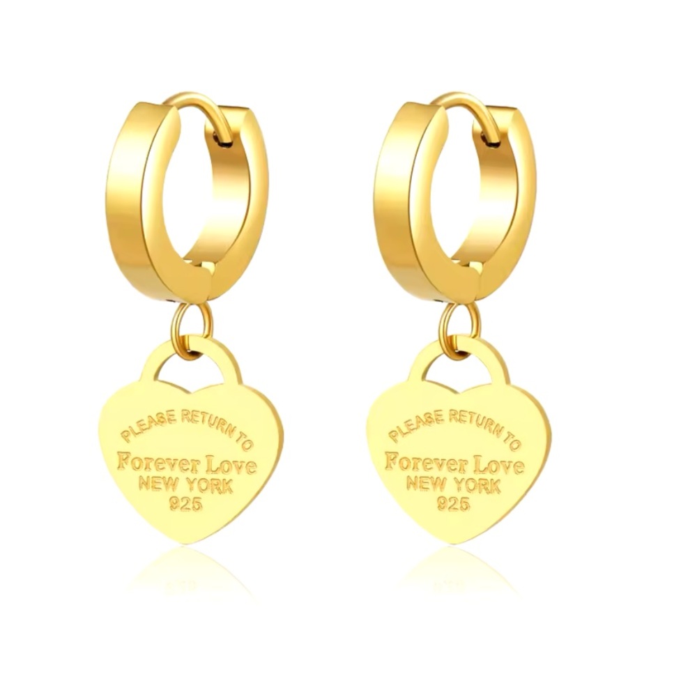 Elyna - French Style Titanium Steel Luxury Small Heart-Shaped Earrings